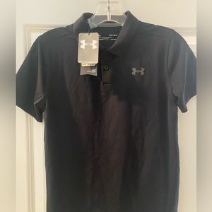 Boys Black Unser Armour Polo shirt - NWT